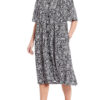 KL.530-Mustavalkoinen mekko  "Go Softly"