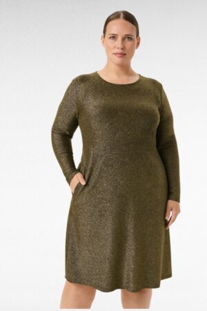 KL.500-Pronssivärinen juhlamekko taskuilla "Sabex"