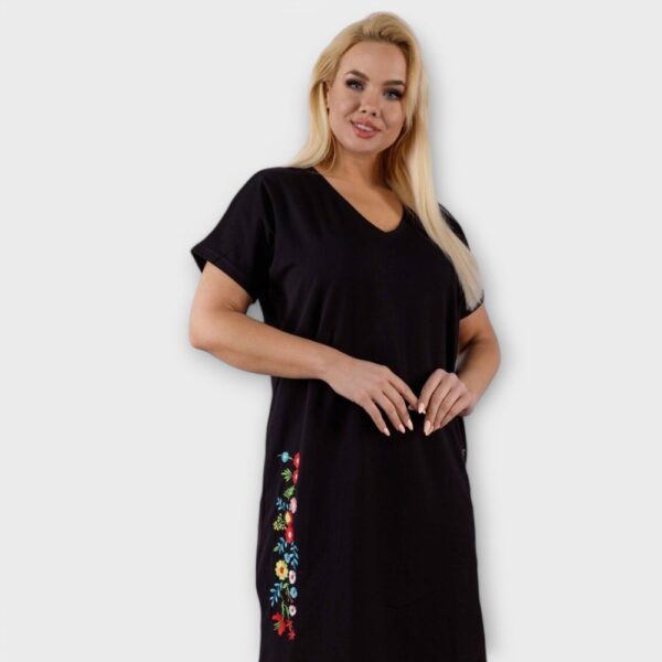 TU.143 - Brodeerattu puuvillatunika/mekko "Womanary" - Image 2