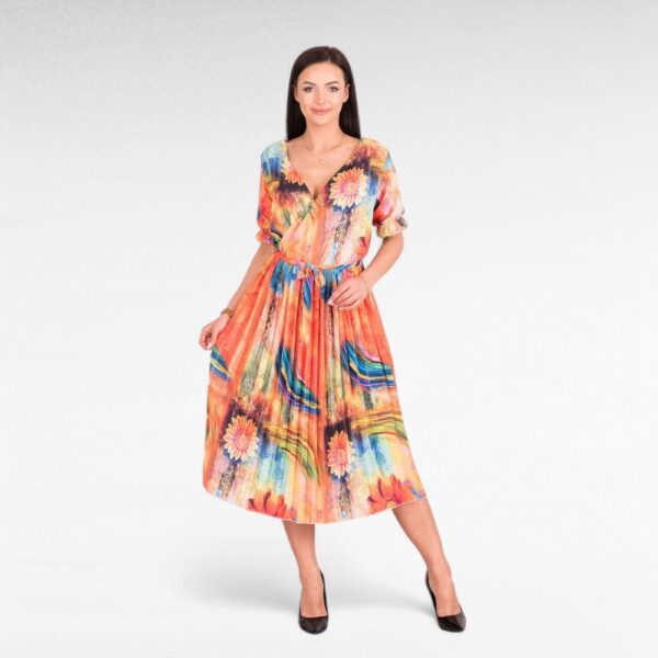 KL.518- Oranssisävyinen mekko "Womanary"