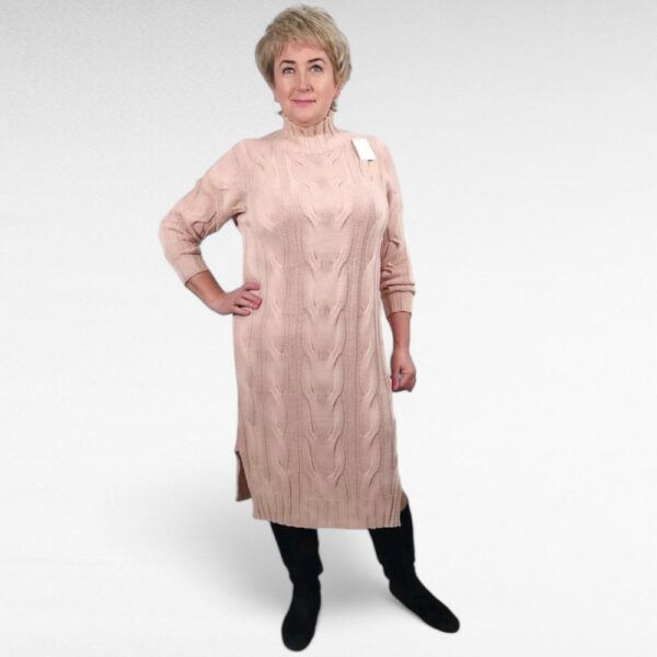 KU.601-Poolokauluksellinen neulemekko "Italy Moda" - Image 3