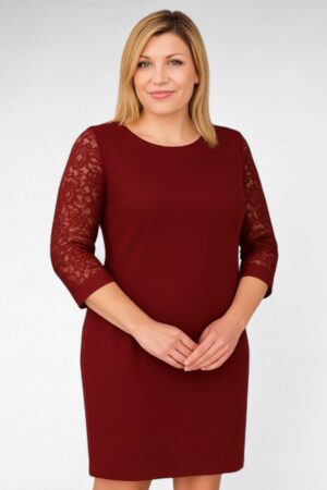 KL.526- Viinipunainen  mekko "Liidia"