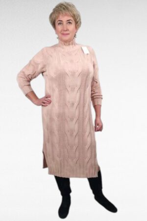 KU.601-Poolokauluksellinen neulemekko "Italy Moda"