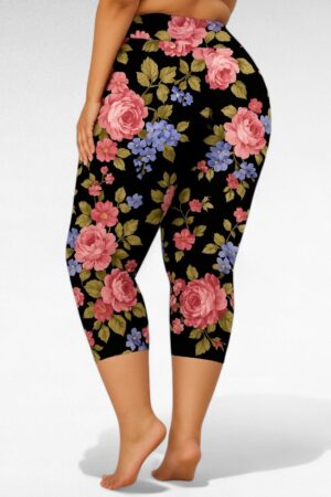 PY.533-Caprileggingsit ruusukuviolla