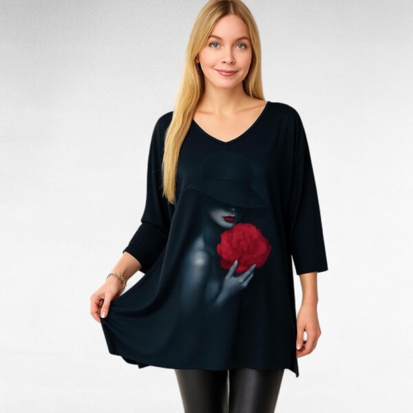 TU.645- Musta tunika "Betty Fashion"