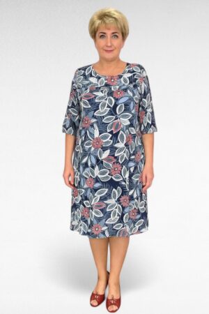 KL.689- Kirjava mekko kukkakuosilla "Miss Classic"