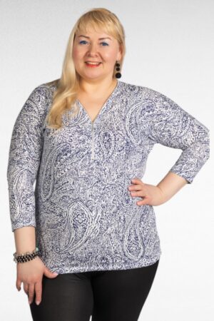 PL.210-Sinivalkoinen pusero "INP Shop"