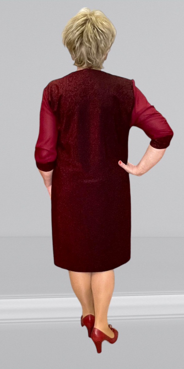 KL.526- Viinipunainen  mekko "Liidia" - Image 4