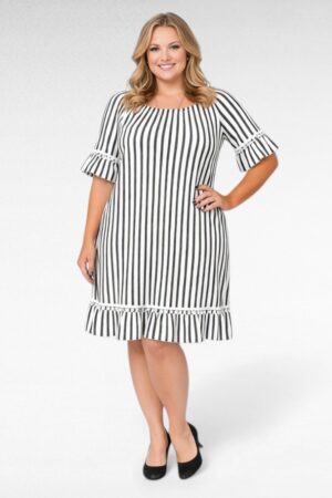 KL.580-Harmaaraidallinen kesämekko/tunika "JD Williams"(KL.580)