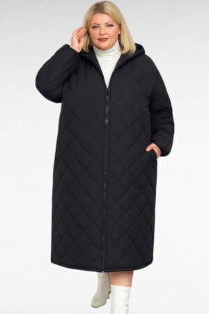 JO.603-Musta  toppatakki "Silva", extra plus koko