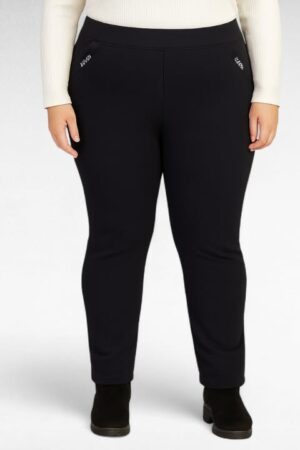 PY.104 - Mustat paksummat housut taskuilla "FYV"