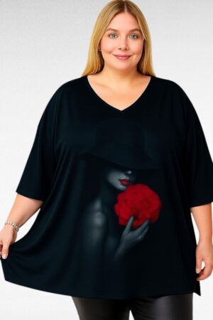 TU.605- Musta tunika "Betty Fashion"