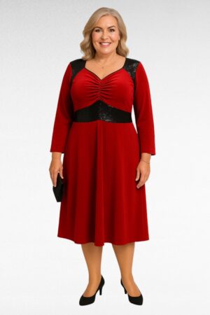 KL.081 - Punainen samettimekko " Juljana"