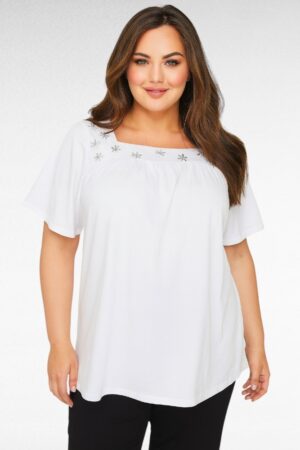 PL.654- Valkoinen tunika "Lane Bryant"