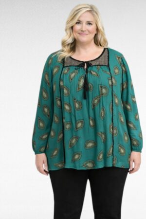 PL.313- Turkoosivärinen ryppykankaasta pusero "Style&co"