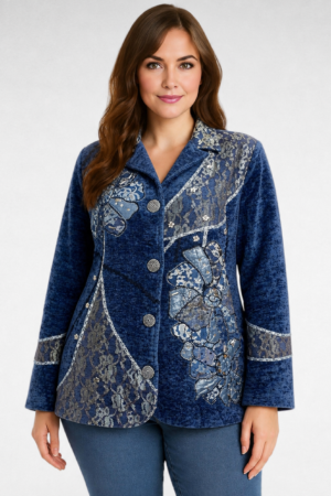 Tummasininen ylellinen bleiseri "Indigo Moon"(KA.045)