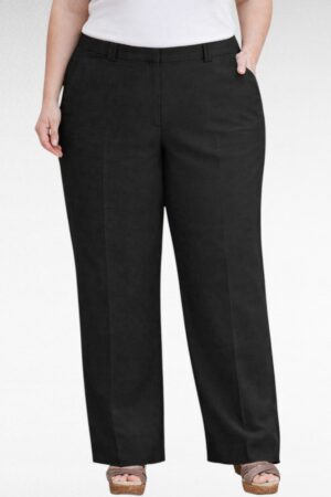 PY.555- Mustat   pellavasekoitteiset housut "Johanna Hope"