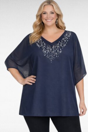 TU.702-Tummasininen juhlatunika "Together"