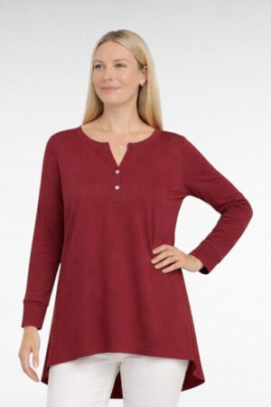 Viinipunainen pitkähihainen pusero(KL.670)