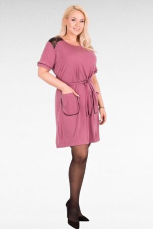 Vanharoosa puuvillamekko taskuilla"Seraj"