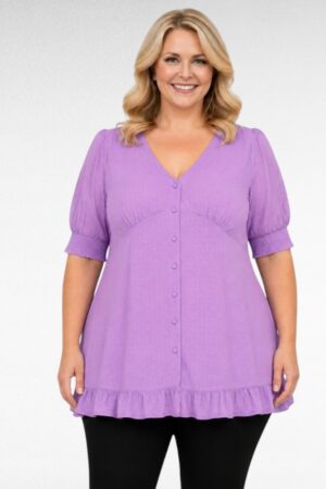 Violetti plusko sifonkitunika vuorilla "Simply be"(PL.416)