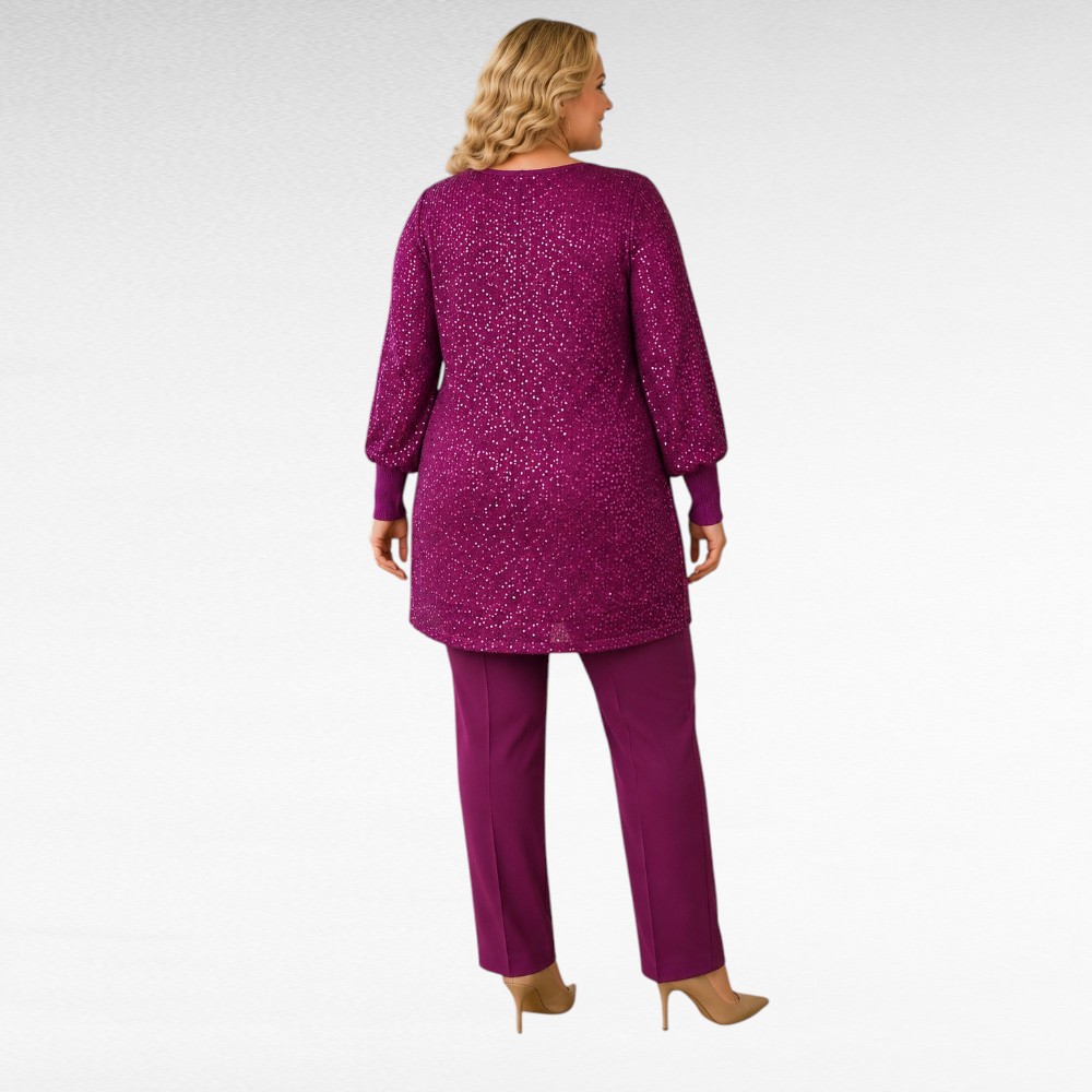 Violetti pluskoko juhlatunika "Italy Moda"( TU.743) - Image 3