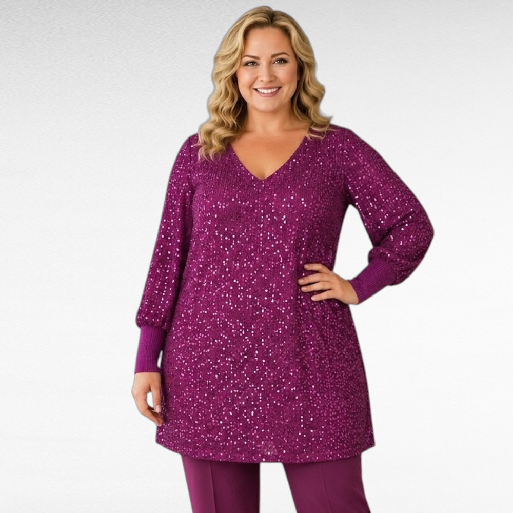 Violetti pluskoko juhlatunika "Italy Moda"( TU.743)